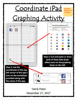 Preview of Coordinate iPad Graphing Activity - Short version
