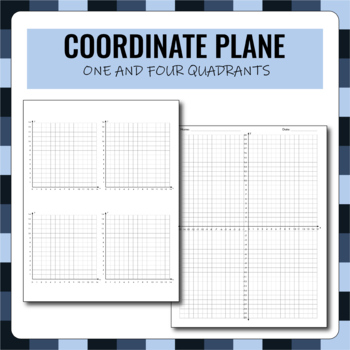 Preview of Coordinate plane one quadrant and four quadrants
