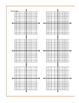 Coordinate x-y Plane Graph Paper (6 graphs on each side) by J G | TpT