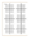 Coordinate x-y Plane Graph Paper (6 graphs on each side)