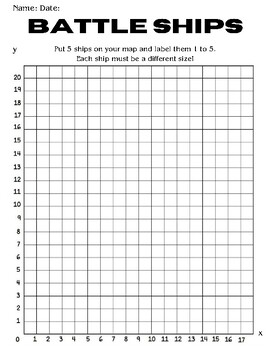 Preview of Coordinates Battleship - Interactive Geometry Game for Grades 3-5