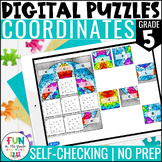 Coordinates Digital Puzzles {5.G.1} 5th Grade Math Activity