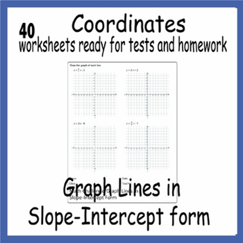 Preview of Coordinates-Graph Lines in Slope-Intercept form