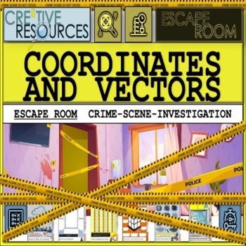 Preview of Coordinates and Vectors Escape Room