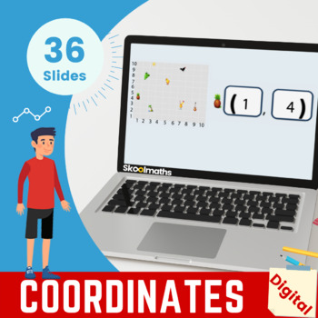 Preview of Coordinates in the First Quadrants -3rd Grade