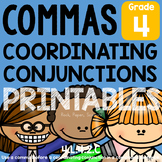 Coordinating Conjunctions & Commas L.4.2.C Worksheets Dist