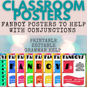 Preview of Coordinating Conjunctions FANBOYS Anchor Chart Posters