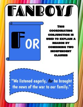 Co-ordinating Conjunctions - Fanboys Poster