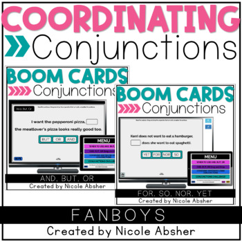 Preview of Coordinating Conjunctions FANBOYS BOOM™ Cards Bundle