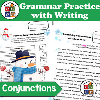 Preview of Coordinating Conjunctions | Winter Grammar and Writing