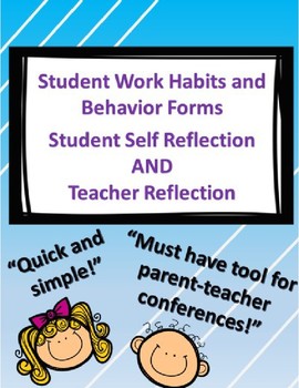 Preview of Coordinating Student & Teacher Reflection Checklist  {Parent Teacher Conference}