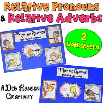 Preview of Relative Pronouns & Relative Adverbs: Worksheets and Activity for 4th Grade