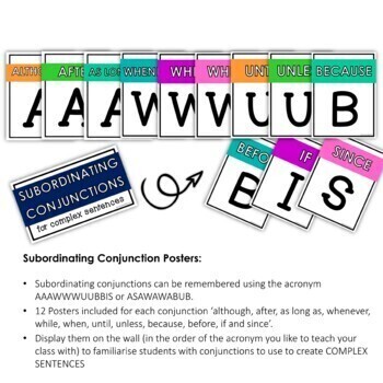 Coordinating conjunctions FANBOYS Classroom Poster - White  Coordinating  conjunctions, Unique teaching resources, Classroom posters