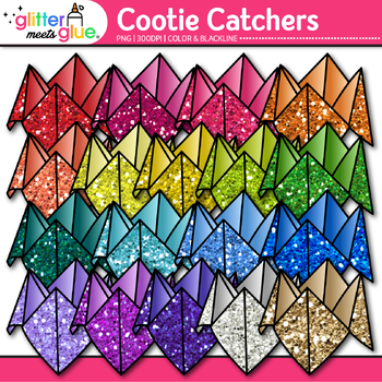 Cootie Catcher Clipart: Fortune Teller Game Graphics by Glitter Meets Glue