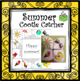 Summer- End of the Year Cootie Catcher