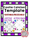 Fortune Teller / Cootie Catcher Template {Editable}