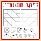 Cootie Catcher Template - Origami Fortune Teller Direction