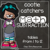 Cootie Catchers / Fortune Tellers - Math Subtraction Table