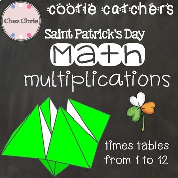 Preview of Cootie Catchers / Fortune Tellers - Saint Patrick's Day Math Multiplications