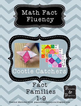 Preview of Cootie Catchers Math Fact Fluency Addition 1-9
