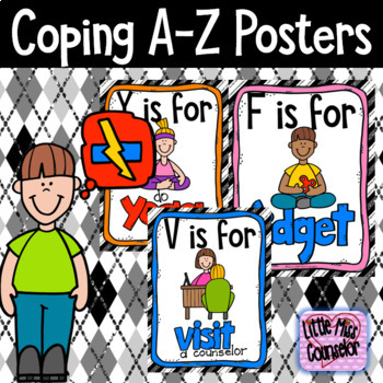 Preview of Coping A-Z Posters:  Perfect for School Counselors