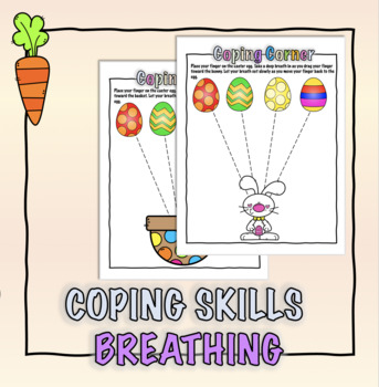 Preview of Coping / Calming Corner BREATHING Visuals - Easter themed