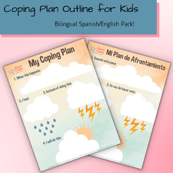 Preview of Coping Plan Outline for Kids (English/Spanish)