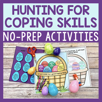 Preview of Coping Skills Activities For Easter Or Spring SEL &  School Counseling Lessons