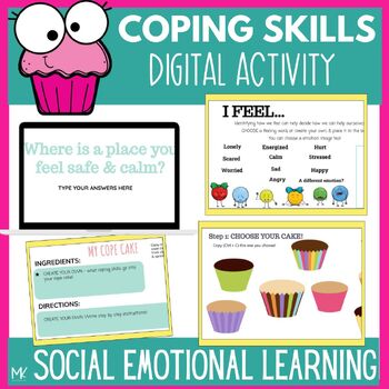 Preview of Coping Skills Activity DIGITAL WORKBOOK SEL
