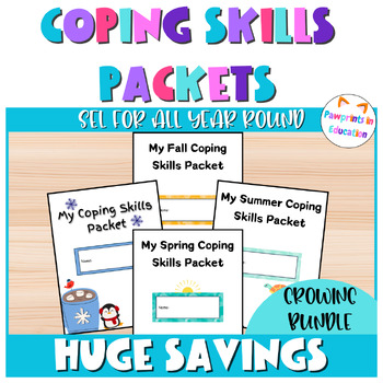 Preview of Coping Skills Activity Packet | Self-Regulation | SEL | No-Prep | GROWING BUNDLE