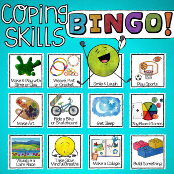 Preview of BINGO! A Coping Skills Lesson & Stress Management School Counseling Game
