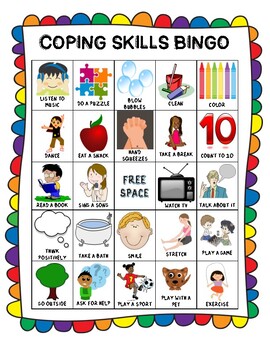 Preview of Coping Skills Bingo