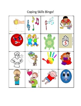 Preview of Coping Skills Bingo