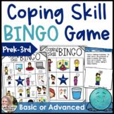 Coping Skills Bingo Game or Counseling Game Basic or Advanced