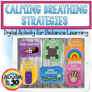 Preview of Coping Skills Breathing Digital Activity 