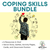 Coping Skills Bundle: Games, Posters, Activity Sheets, Car
