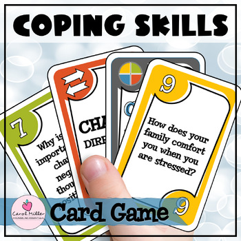 Preview of Coping Skills Card Game | Social Skills | Group Counseling