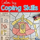 Coping Skills Color by Code: Calming Strategies Activity f