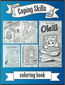 Preview of Coping Skills Coloring Book 29 Drawings, Practical Tools