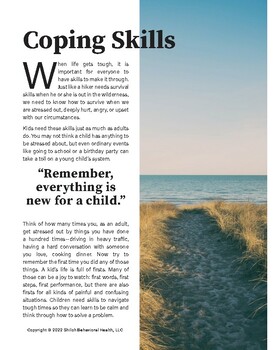 Preview of Coping Skills Handout (for parents)