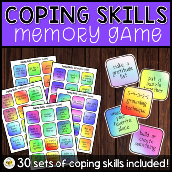 Preview of Positive COPING SKILLS - Self Regulation Activity Cards (Memory Game)