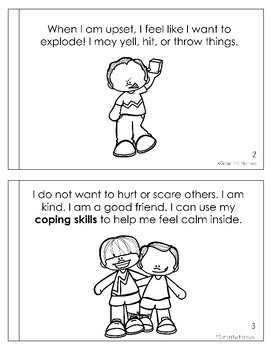 Coping Skills Social Narrative Coloring Book | Calming Anger Story