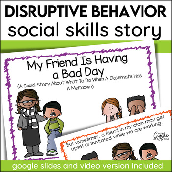 Preview of Social Stories Disruptive Behavior Classroom Management Plan Community Building
