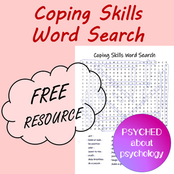 Preview of Coping Skills Word Search