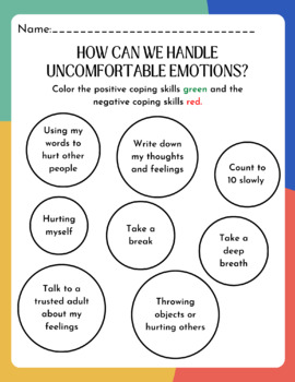 Coping Skills for Stress and Uncomfortable Emotions