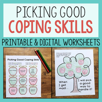 Preview of Coping Skills Worksheets For Anger Management & Self-Regulation Lessons