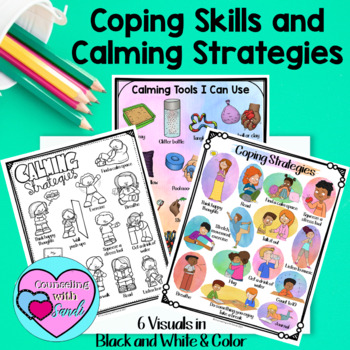 Preview of Coping Skills and Calming Strategies Visuals