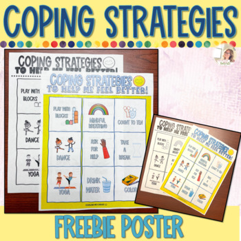 Preview of Free Coping Skills for Kids Poster | Calm Corner Poster | Calming Strategies