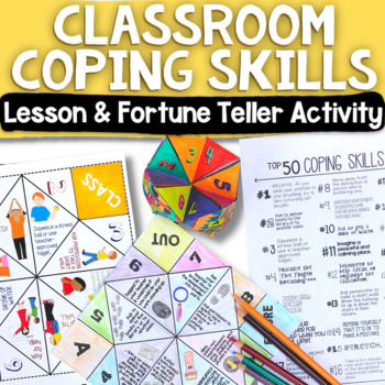 Preview of Coping Skills Lesson for School: Classroom Management & Group Counseling Game