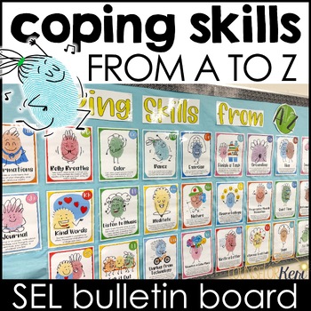 Preview of Coping Skills from A to Z Bulletin Board: Calming Strategies Bulletin Board